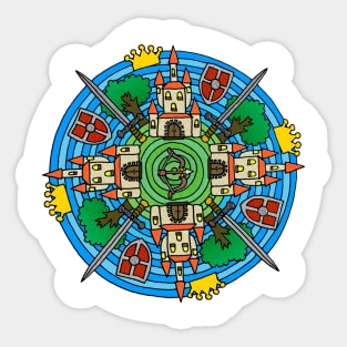 Medieval & Fantasy Themed Mandala Sticker